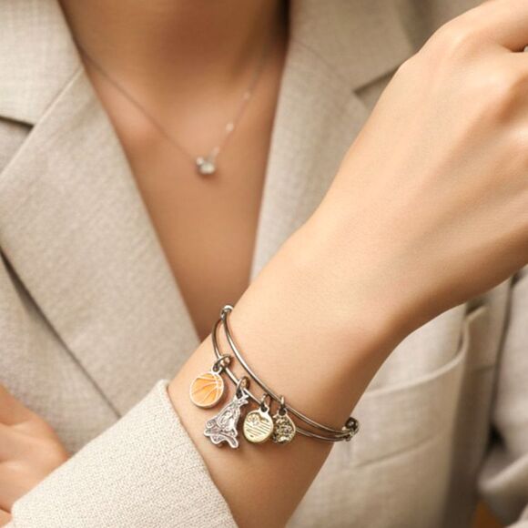 NEW Alex and Ani SPACE JAM Charm Bangle Bracelet TEAM DAFFY DUCK Cartoon Jewelry - Picture 1 of 2